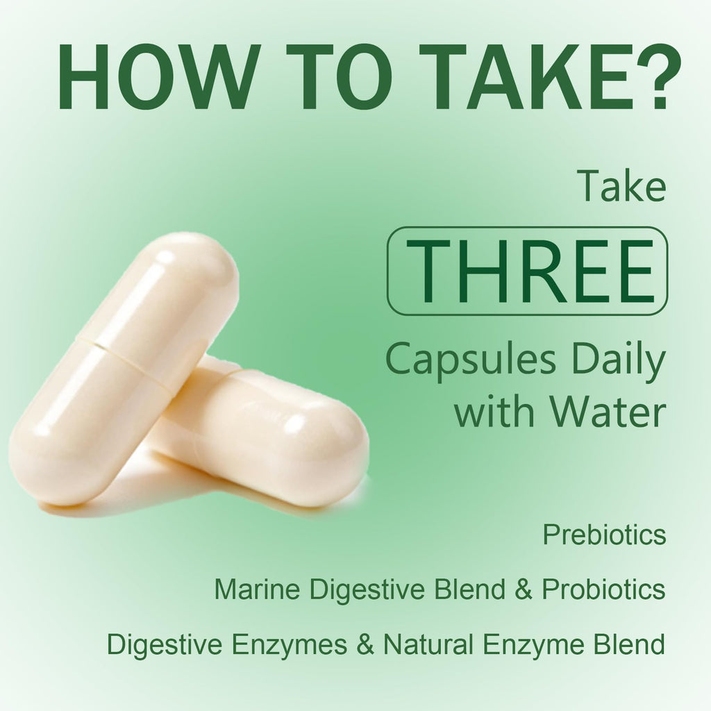 Complete Digestive Enzymes Supplement for Gut Health & Bloating Relief - Enhanced with Lipase Amylase Bromelain for Protein Carb