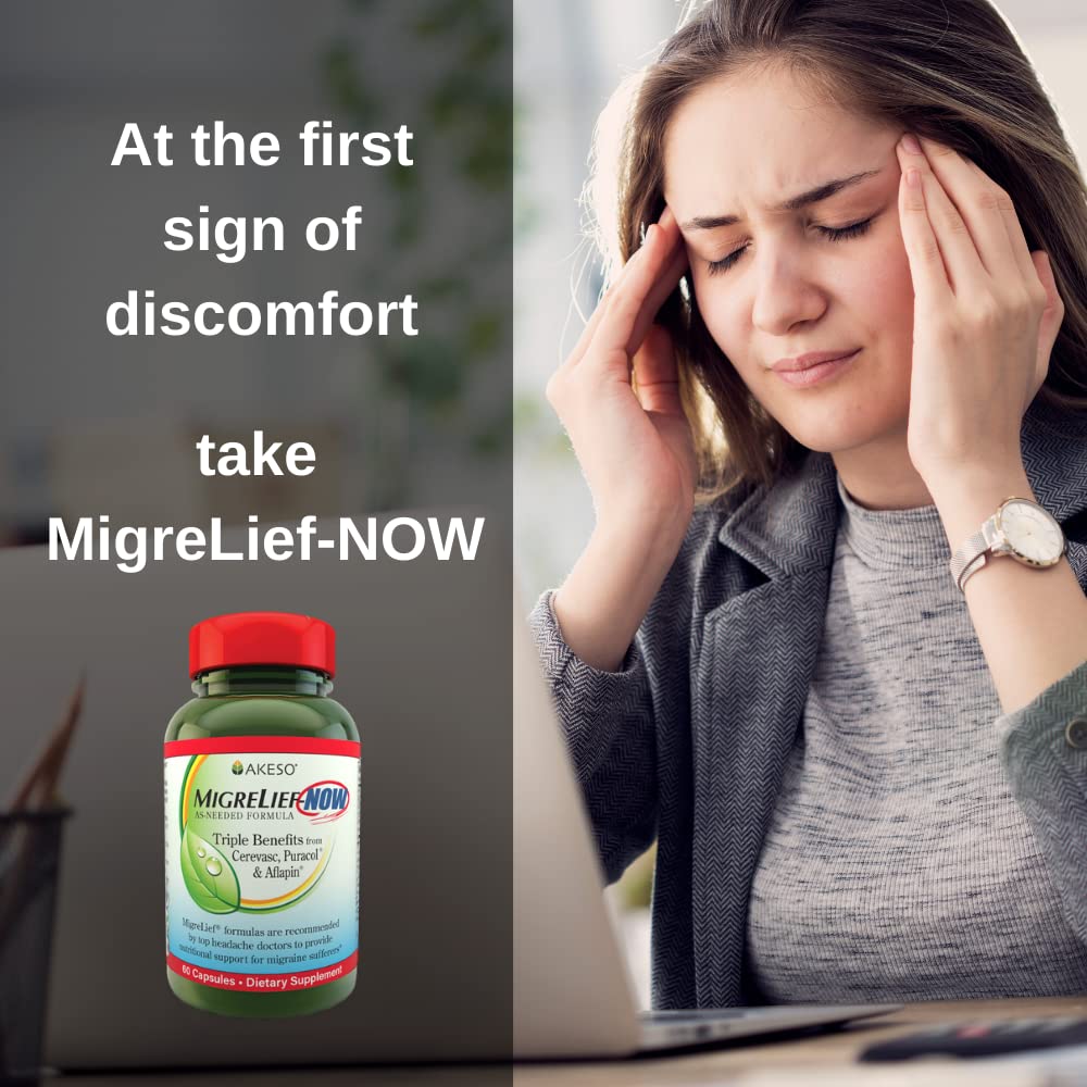 MigreLief-Now Fast-Acting Formula, As-Needed Nutritional Support for Migraine and Headache Sufferers - 60 Vegetarian Capsules MigreLief Au supplements
