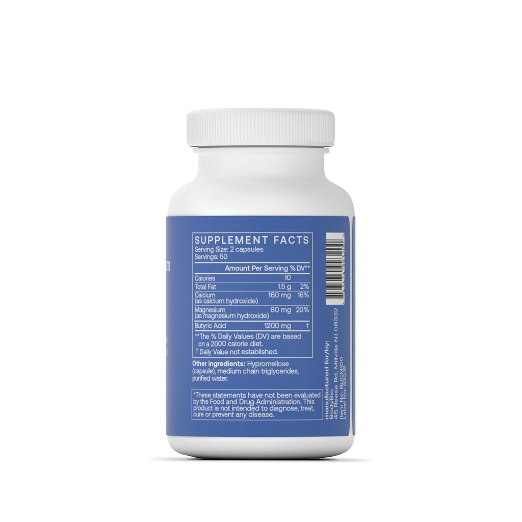 BodyBio Butyrate - Postbiotic for Gut Health, Digestive Support, Bloat, Gas & Constipation Relief, Leaky Gut Repair - Calcium, Magnesium
