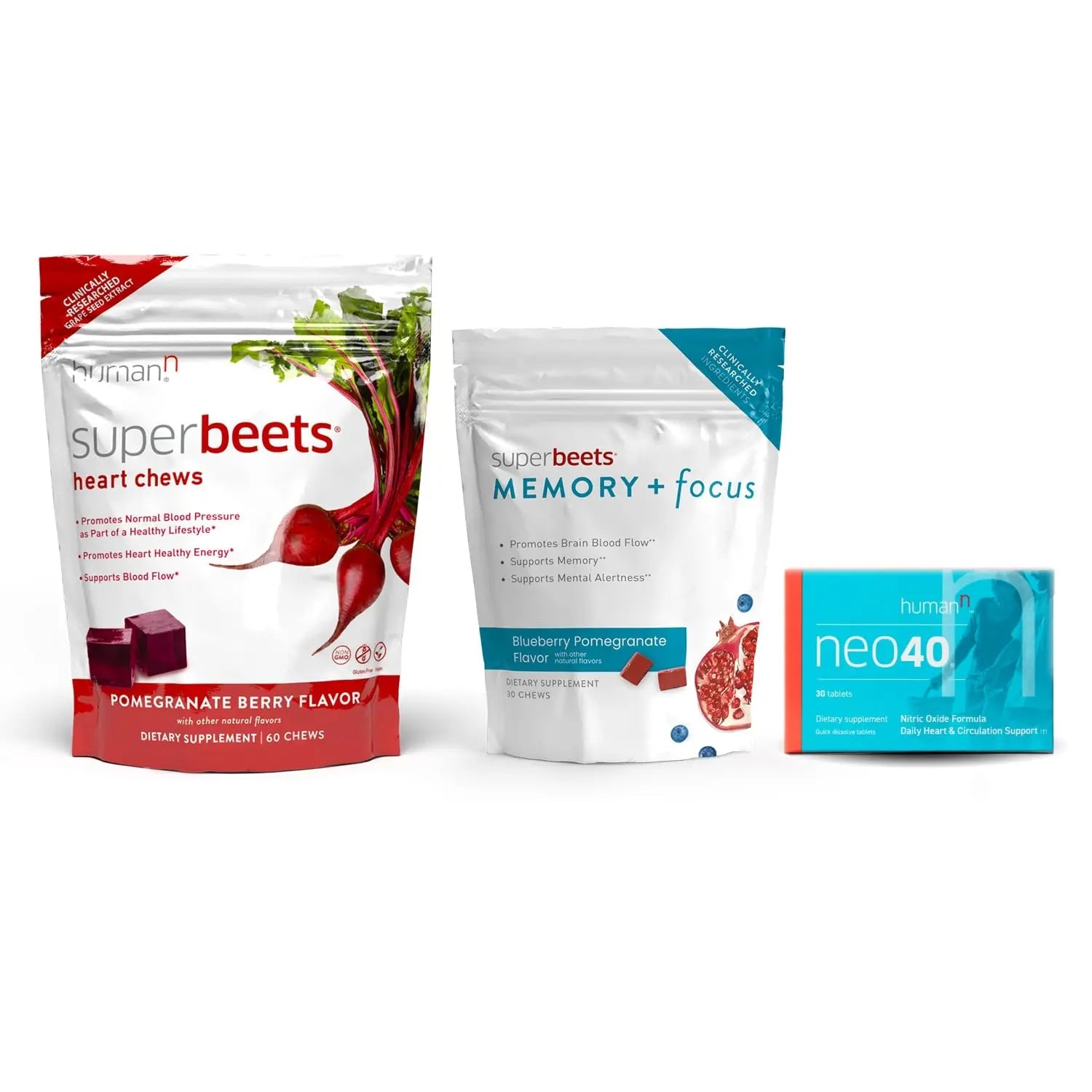 humanN SuperBeets SuperBeets Heart Chews & Memory + Focus Chews & Neo40 Daily humanN Au supplements