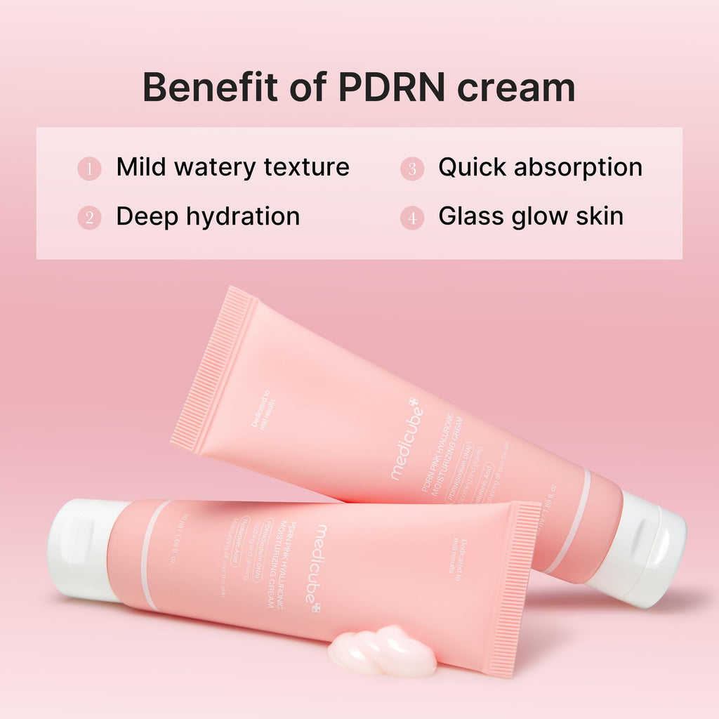 medicube PDRN Pink Hyaluronic Moisturizing Cream | Blemish Recovery, Relief & Hydrating Care | Restores Skin Elasticity & Glow