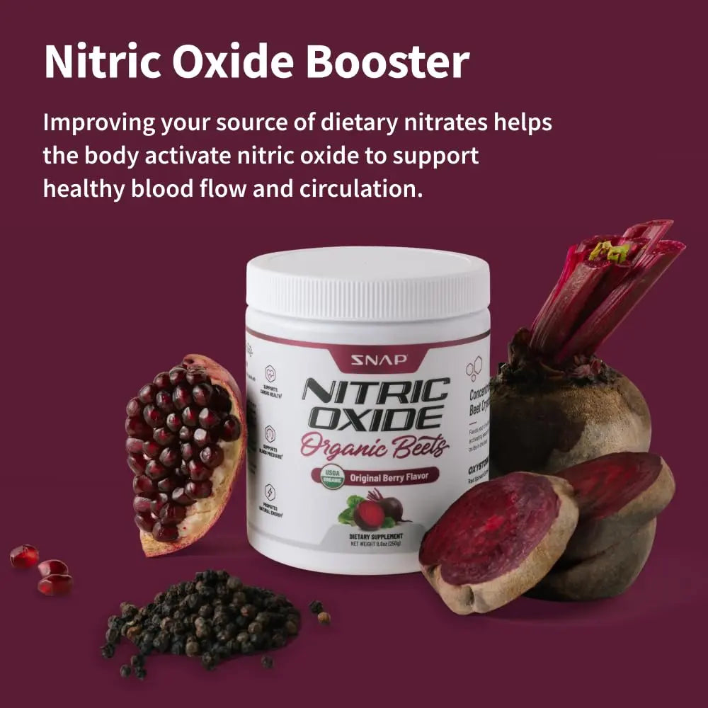 Snap Supplements USDA Organic Beet Root Powder, 3-in-1 Nitric Oxide Supplement Snap Supplements Au supplements