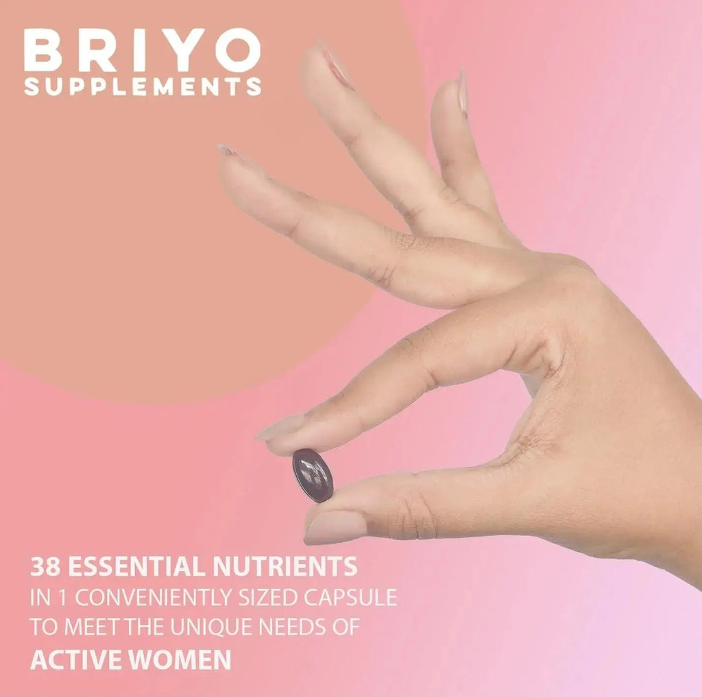 Briyosis All Around Women - 38 nutrients (Essential Vitamins, Minerals, Natural extracts, Amino acids, Primrose Oil) - 90 Capsules Briyosis Au supplements
