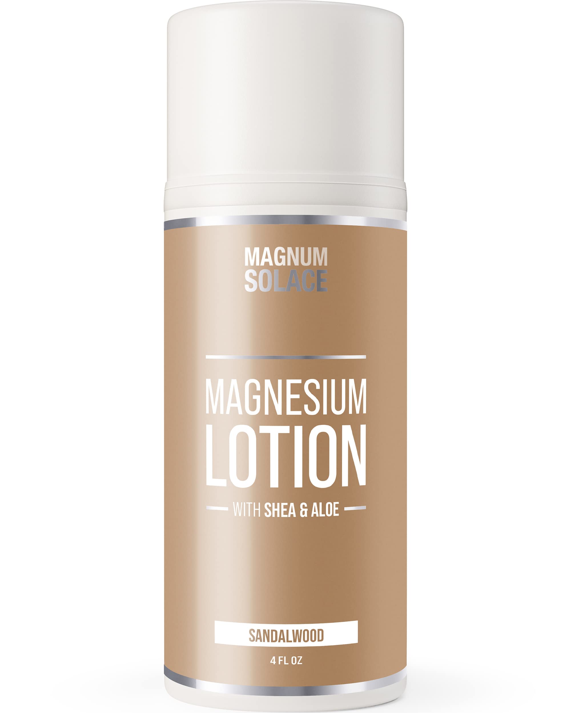Magnum Solace Magnesium Lotion – Super Concentrated – Made with Aloe and Shea – For Leg Cramps, Sore Muscles & Joints, Rejuvenation – Safe for Kids, Made in the USA (Sandalwood) Magnum Solace Au supplements