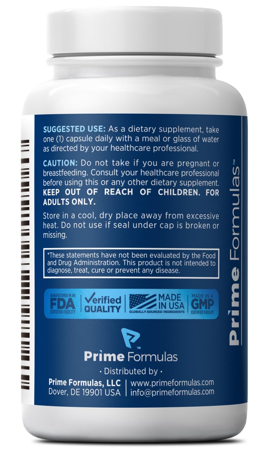 Nicotinamide 500 mg with Resveratrol 100 mg 120 Veggie Capsules - Non-GMO Vitamin B3, Supports Metabolic Health, NAD+, Skin Cell & Mitochondrial Energy Production. Made in USA for Men and Women Prime Formulas Au supplements