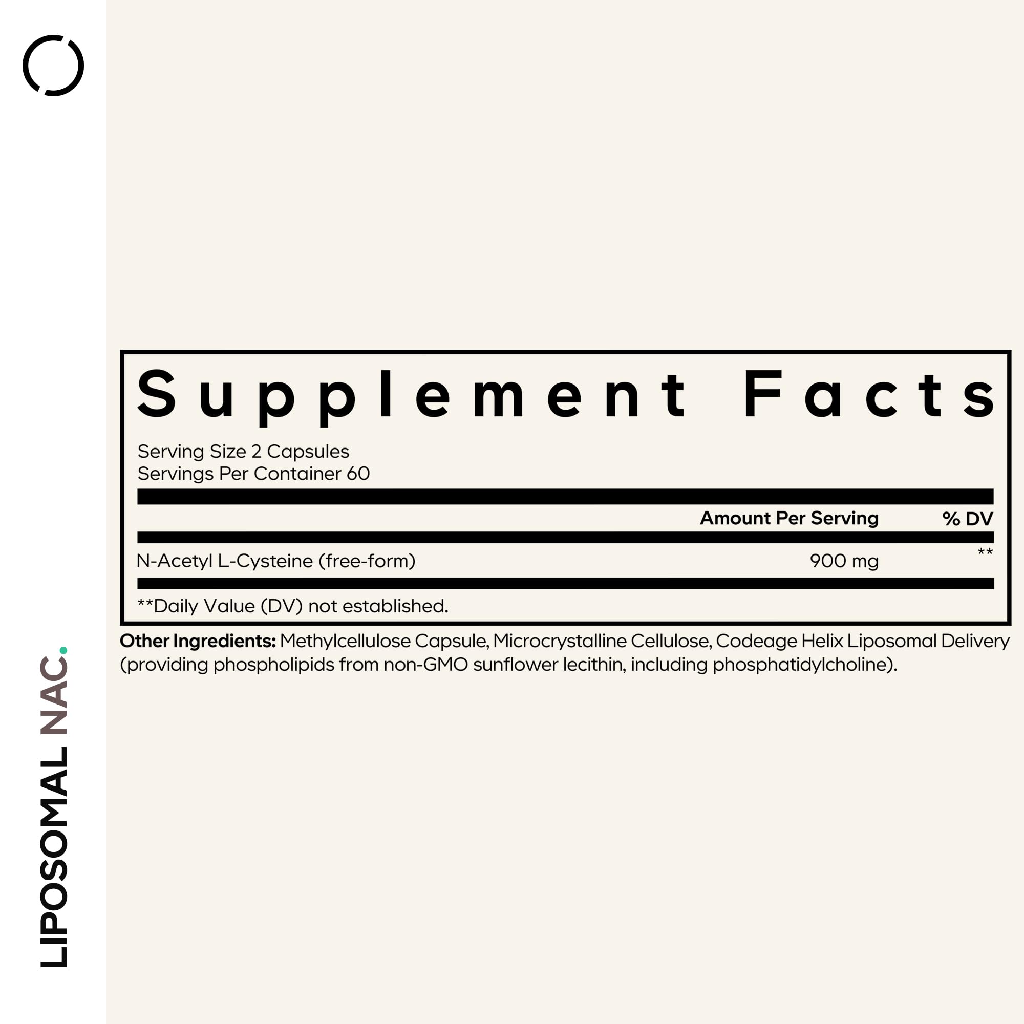 Codeage Liposomal NAC Supplement - N-Acetyl L-Cysteine Amino Acid - 2 Month Supply - Free-Form NAC - Phospholipid Complex - Vegan, Non-GMO, Gluten-Free, Dairy-Free - 120 Capsules Codeage Au supplements