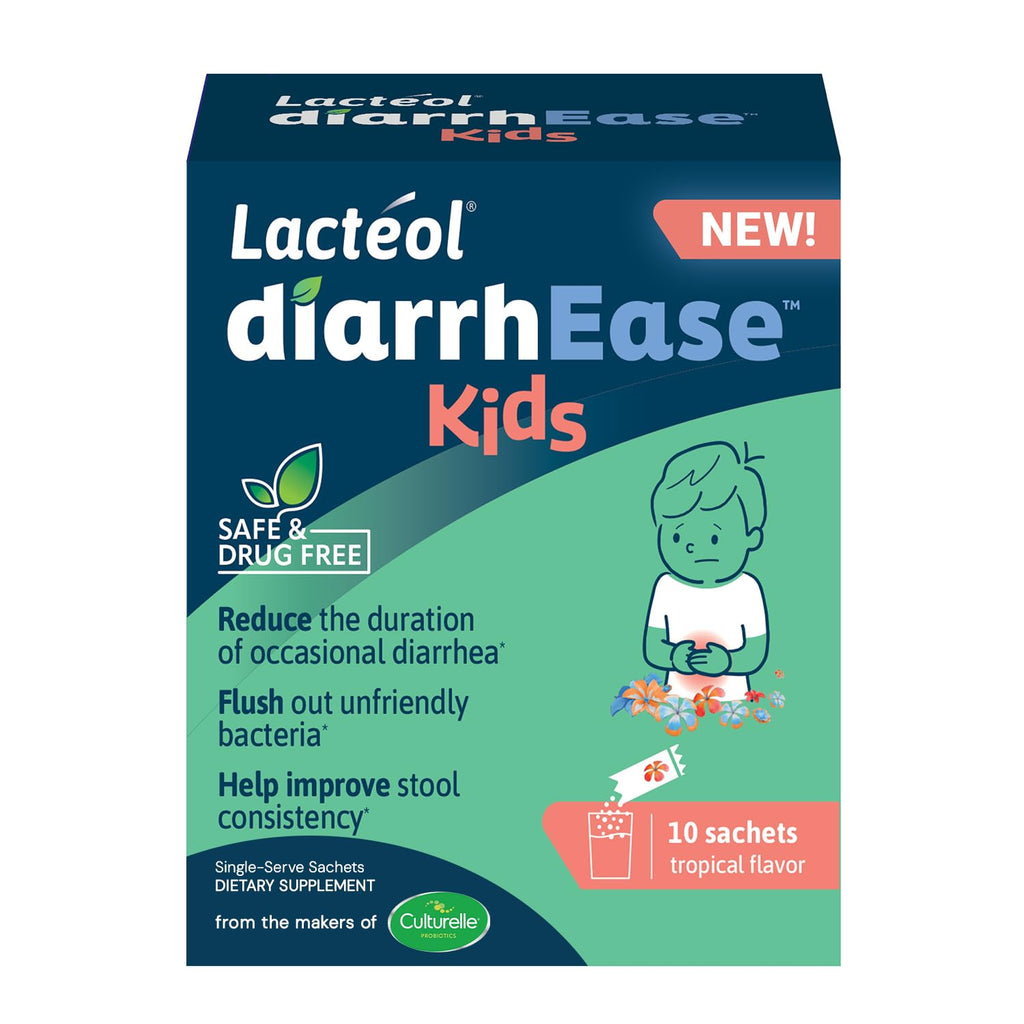 Lactéol diarrhEase Kids - a Safe, Drug Free and clinically Tested postbiotic Strain That Shortens The Duration of Occasional Diarrhea- Works Naturally with Your Child’s Body, 10 Count Lactéol Au supplements