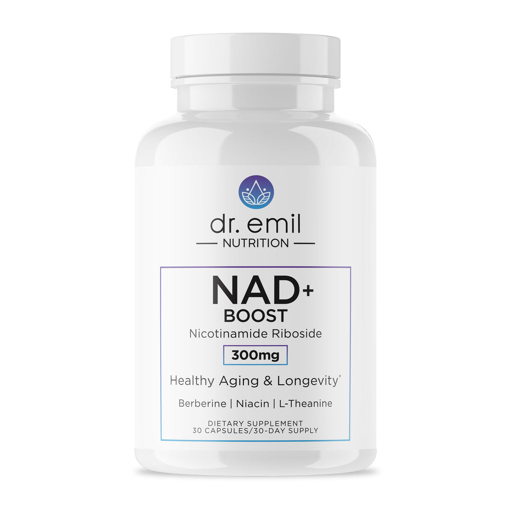 DR. EMIL NUTRITION NAD+ Boost - Nicotinamide Riboside Supplement for Longevity, Healthy Aging & Cellular Regeneration - NAD Supplement with with Berberine, L-Theanine & Niacin - 30-Day Supply DR. EMIL NUTRITION Au supplements