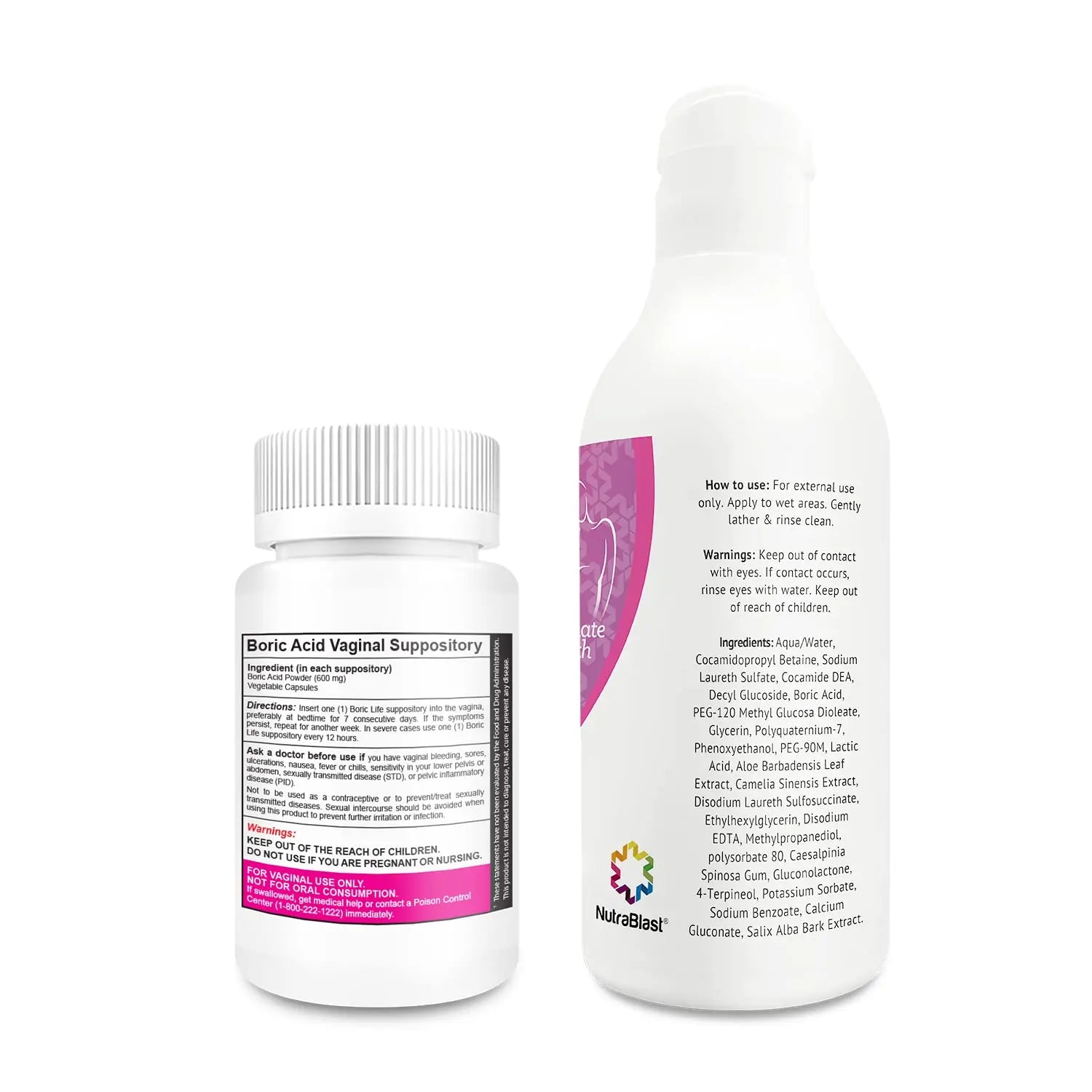 NutraBlast Boric Acid Vaginal Suppositories and So Fresh & Clean | Supports Odor Control NutraBlast Au supplements
