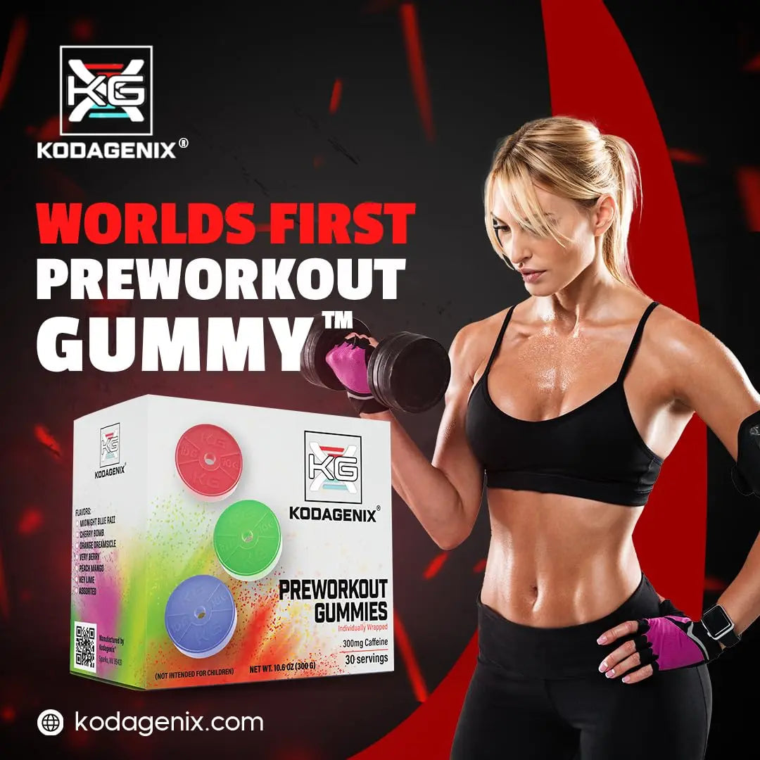 Kodagenix Pre Workout Gummies for Men and Women with Caffeine, L-Citrulline and Beta Kodagenix Au supplements