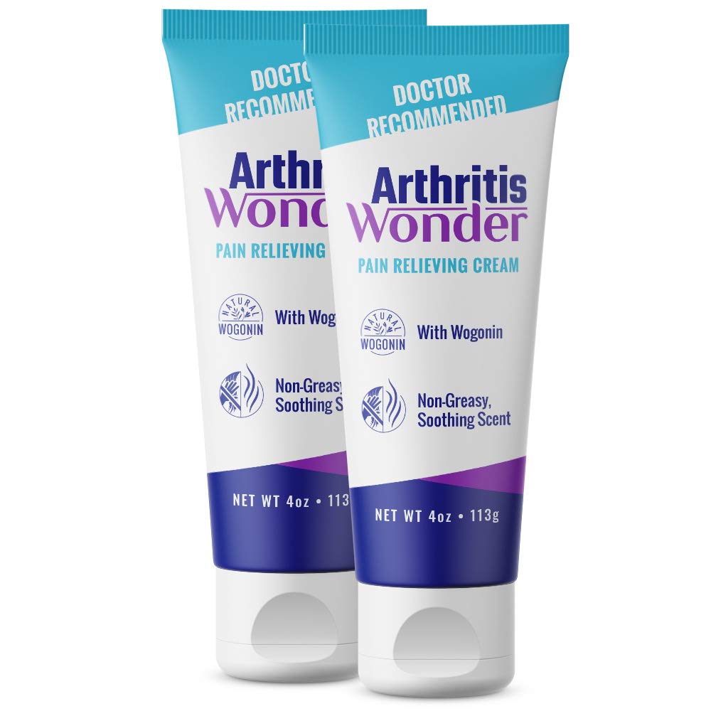 Arthritis Wonder Pain Relief Cream, 4 oz – Arthritis Pain Relief Cream for Hand, Knee, Foot and Wrist Joints – Fast-Acting, Deep Penetrating, Non-Greasy Formula with Natural Wogonin - 2 Pack Arthritis Wonder Au supplements