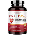 ZEBORA CoQ10-200mg-Softgels with PQQ, BioPerine & Omega-3, 120 Servings Coenzyme Q10(Ubiquinone) Supplement for High-Absorption, Powerful-Antioxidant