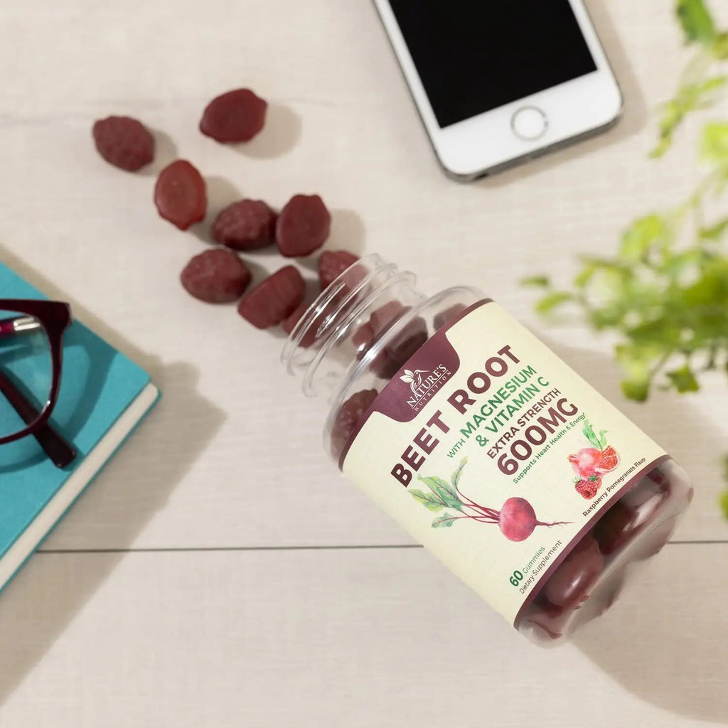 Nature's Nutrition Beet Gummies with Beetroot - Energy & Heart Health Support Nature's Nutrition Au supplements