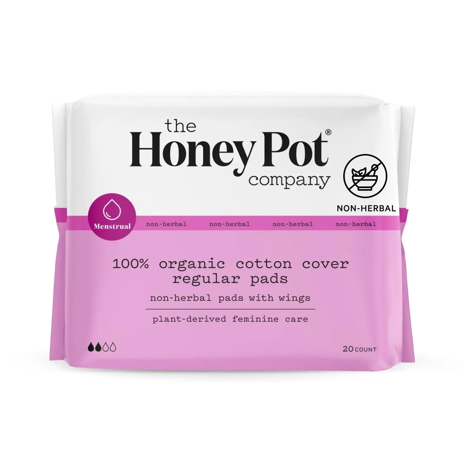The Honey Pot Company - Non-Herbal Regular Flow Pads with Wings - Organic Pads for Women The Honey Pot Company Au supplements