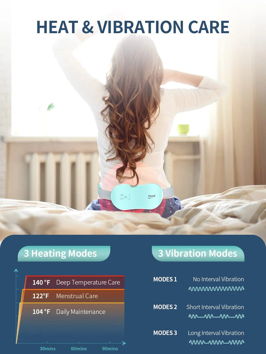 Slimpal Period Heating Pad for Cramps, FSA HSA Eligible Approved, Portable Heat Pad Slimpal Au supplements