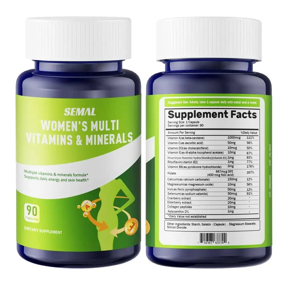 SEMAL Daily Multivitamin & Multimineral Supplement for Women (90 Capsules) SEMAL Au supplements
