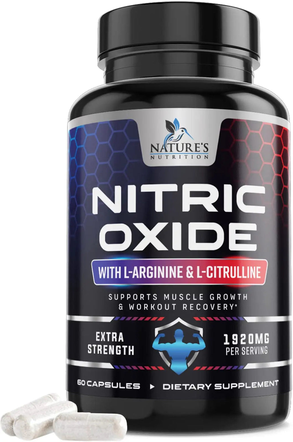 Extra Strength Nitric Oxide Supplement L Arginine 3X Strength - Citrulline Malate, AAKG Nature's Nutrition Au supplements