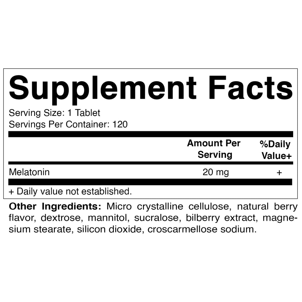 Vitamatic Melatonin 20mg Tablets | Vegetarian, Non-GMO, 6 pack Vitamatic Au supplements