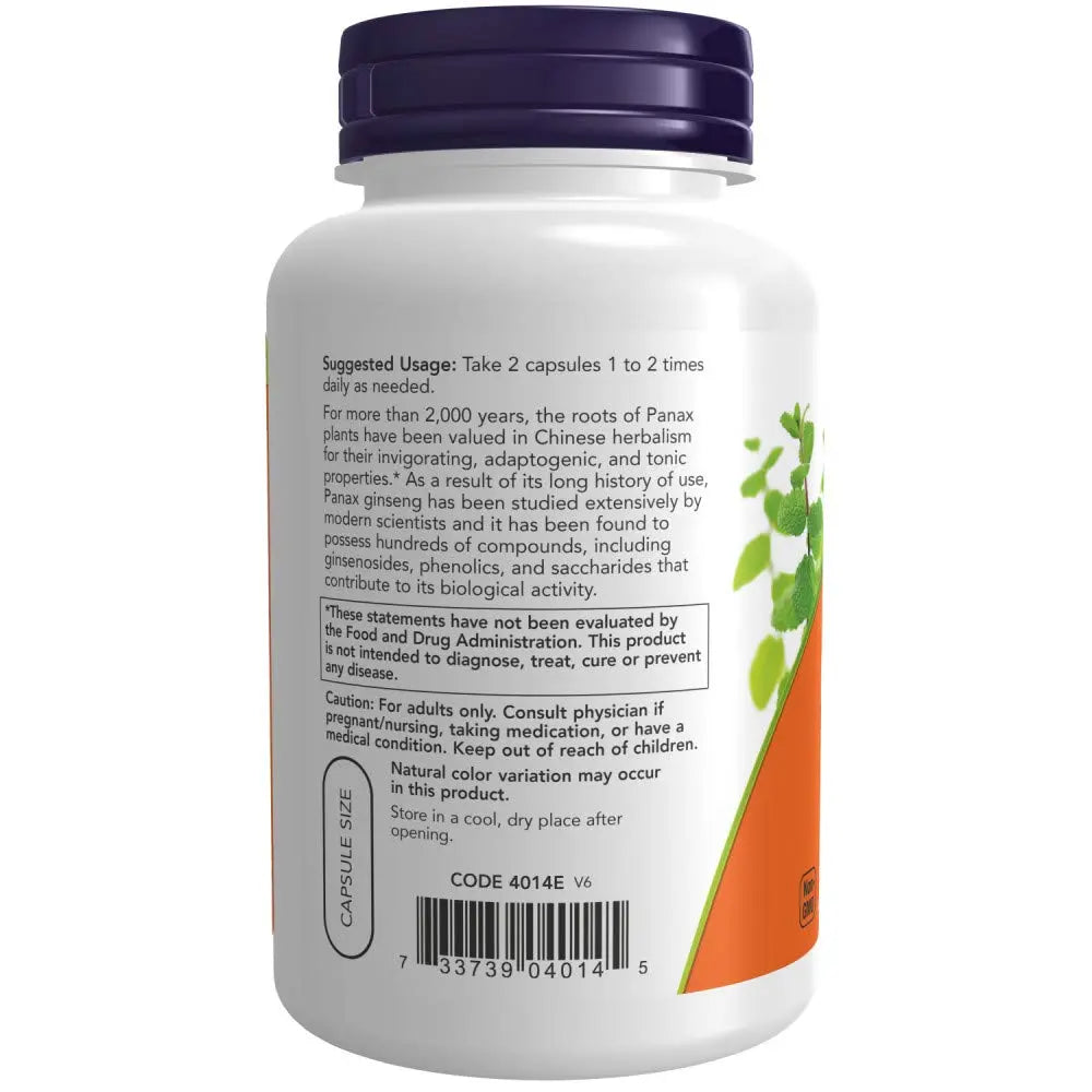 NOW Supplements, Panax Ginseng (Root) 500 mg, Adaptogenic Herb*, 250 Veg Capsules NOW Au supplements