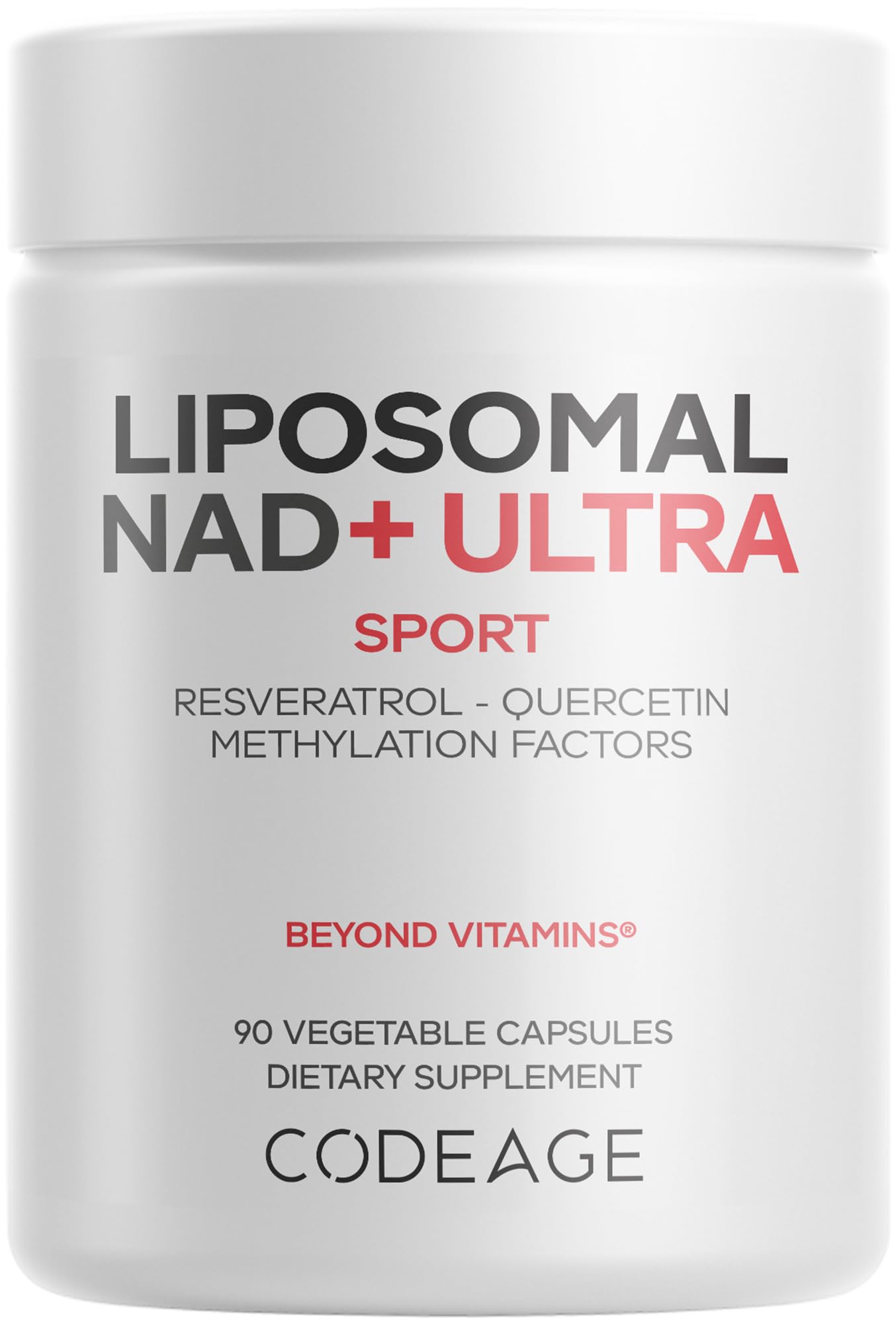 Codeage Liposomal NAD+ with Resveratrol & Vitamin B - NAD Plus Ultra for Energy & Healthy Aging Support - NAD Vitamin Supplement with Quercetin, Betaine, Riboflavin - Bioavailable - 90 Capsules Codeage Au supplements