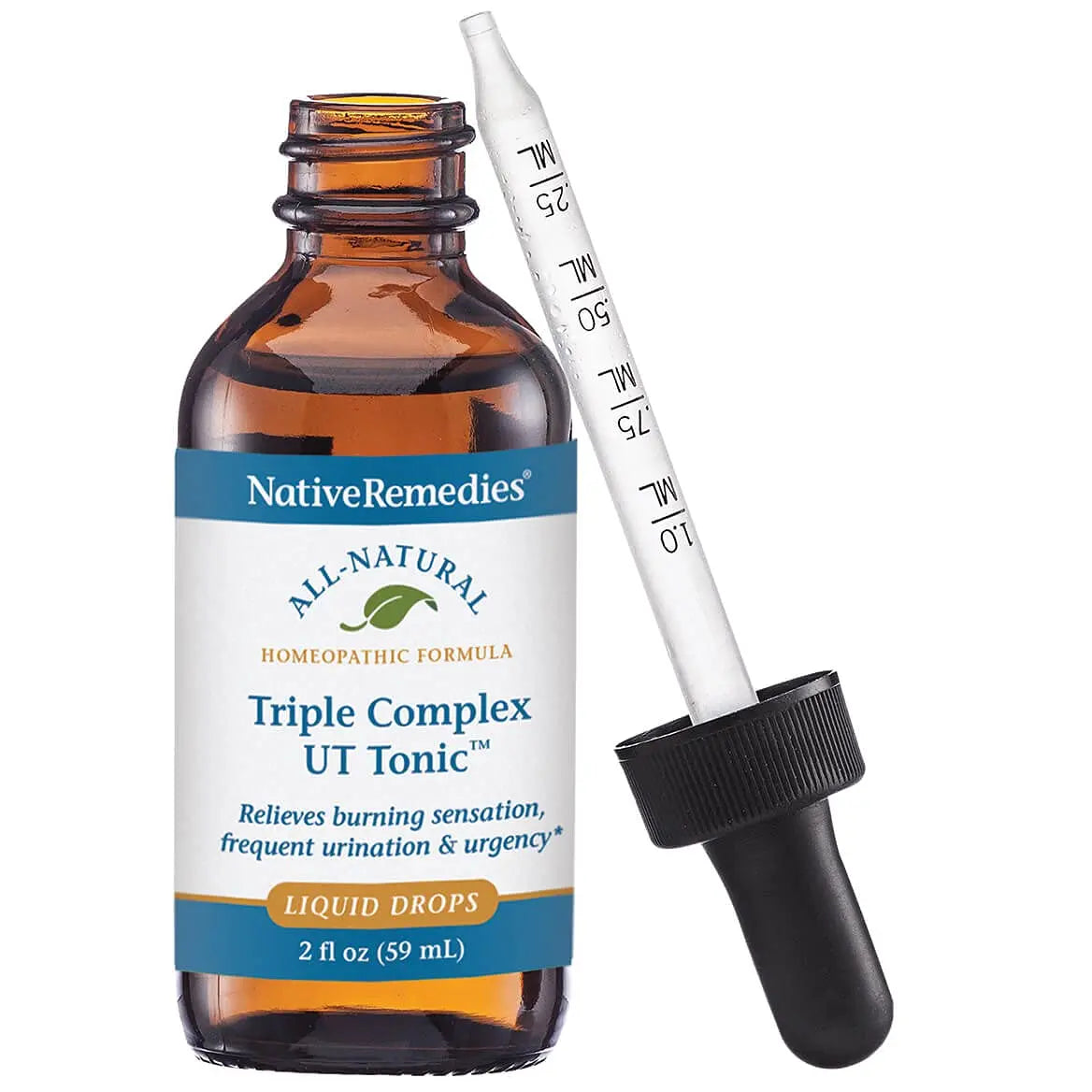 Native Remedies Triple Complex UT Tonic - Natural Homeopathic Formula to Relieve Bladder Irritation, Burning Sensation, Frequent Urination and Urgency - 59 mL Native Remedies Au supplements