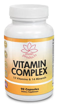 Vitamin Complex Multivitamins and Multiminerals - 12 Vitamins and 14 Minerals, Vitamin A C D3 E B1 B2 B3 B5 B6 B9 B12 H and Minerals Main Products Au supplements