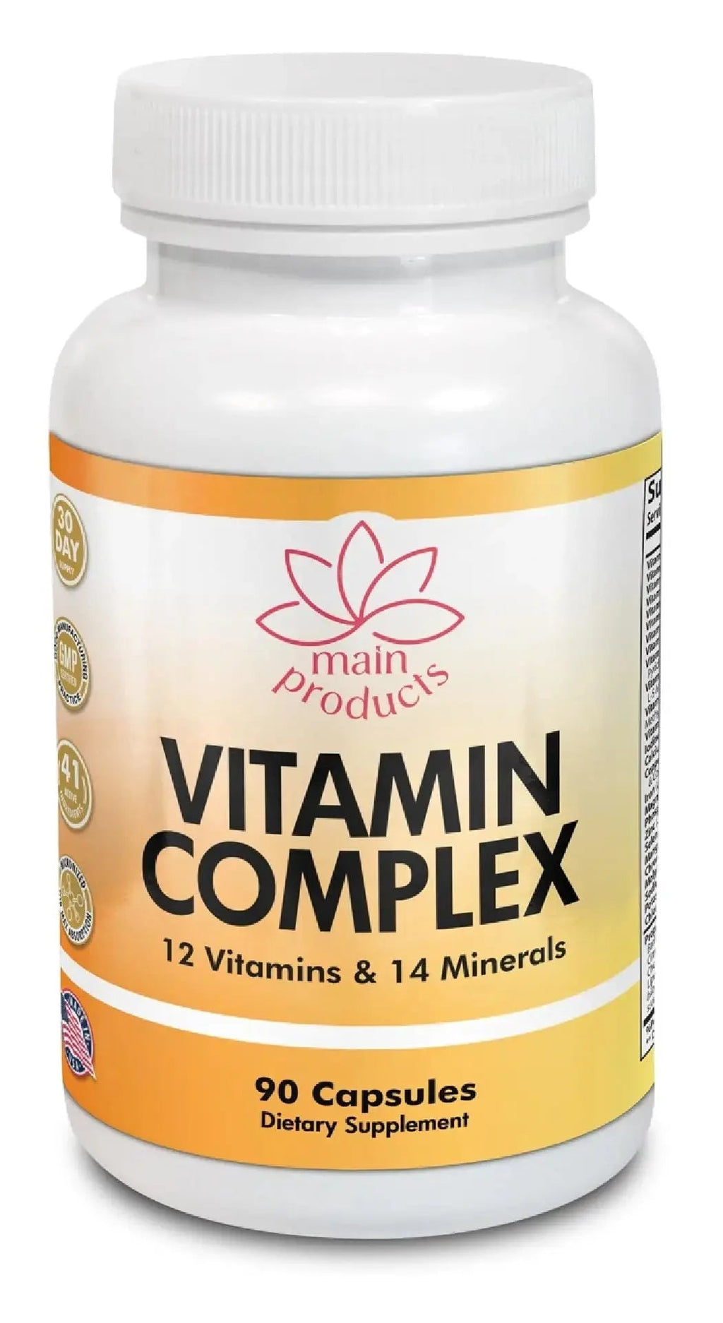 Vitamin Complex Multivitamins and Multiminerals - 12 Vitamins and 14 Minerals, Vitamin A C D3 E B1 B2 B3 B5 B6 B9 B12 H and Minerals Main Products Au supplements