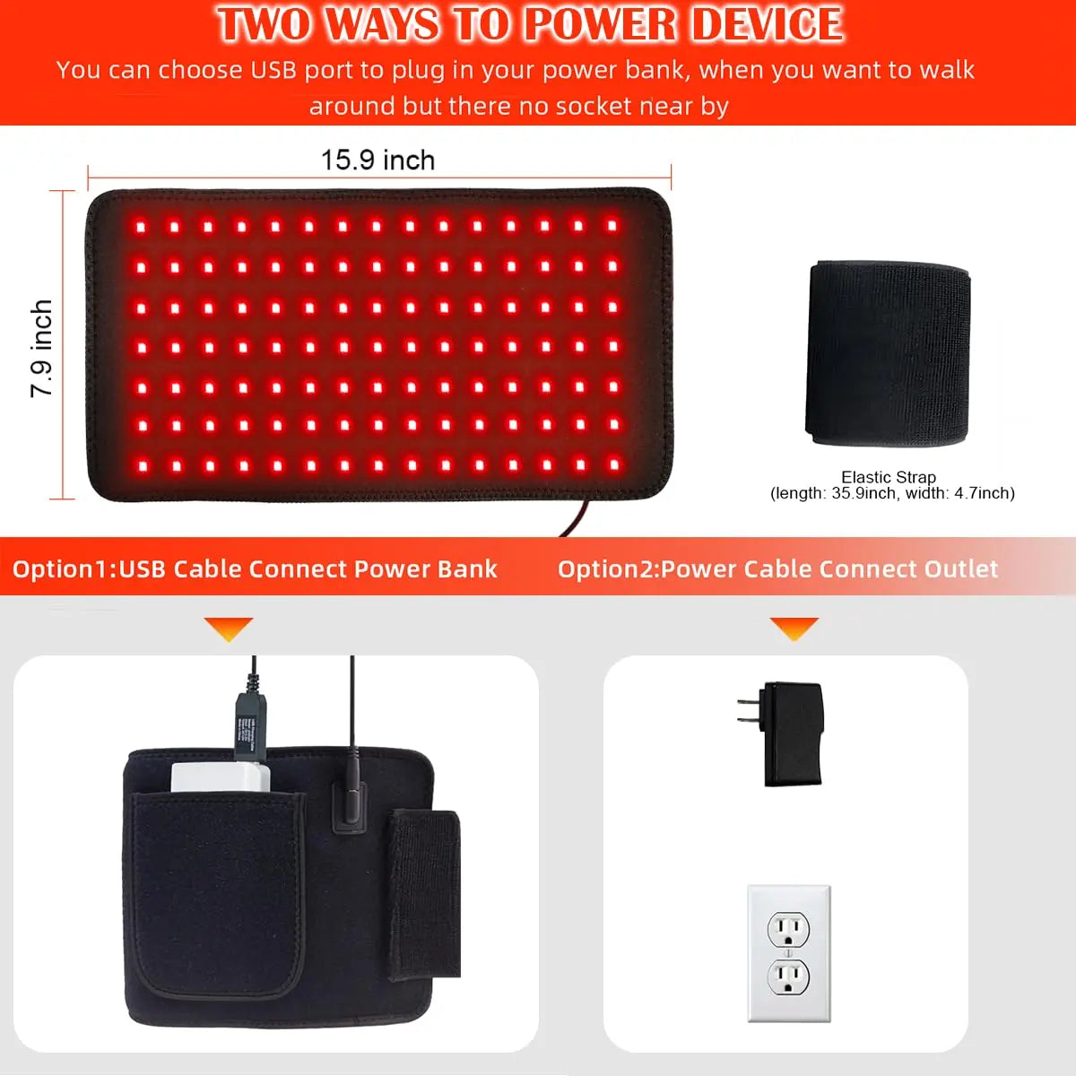 Red Light Therapy Infrared Light Therapy Pad for Body Pain NIR Deep Therapy for Back Knee Hands bonodave Au supplements