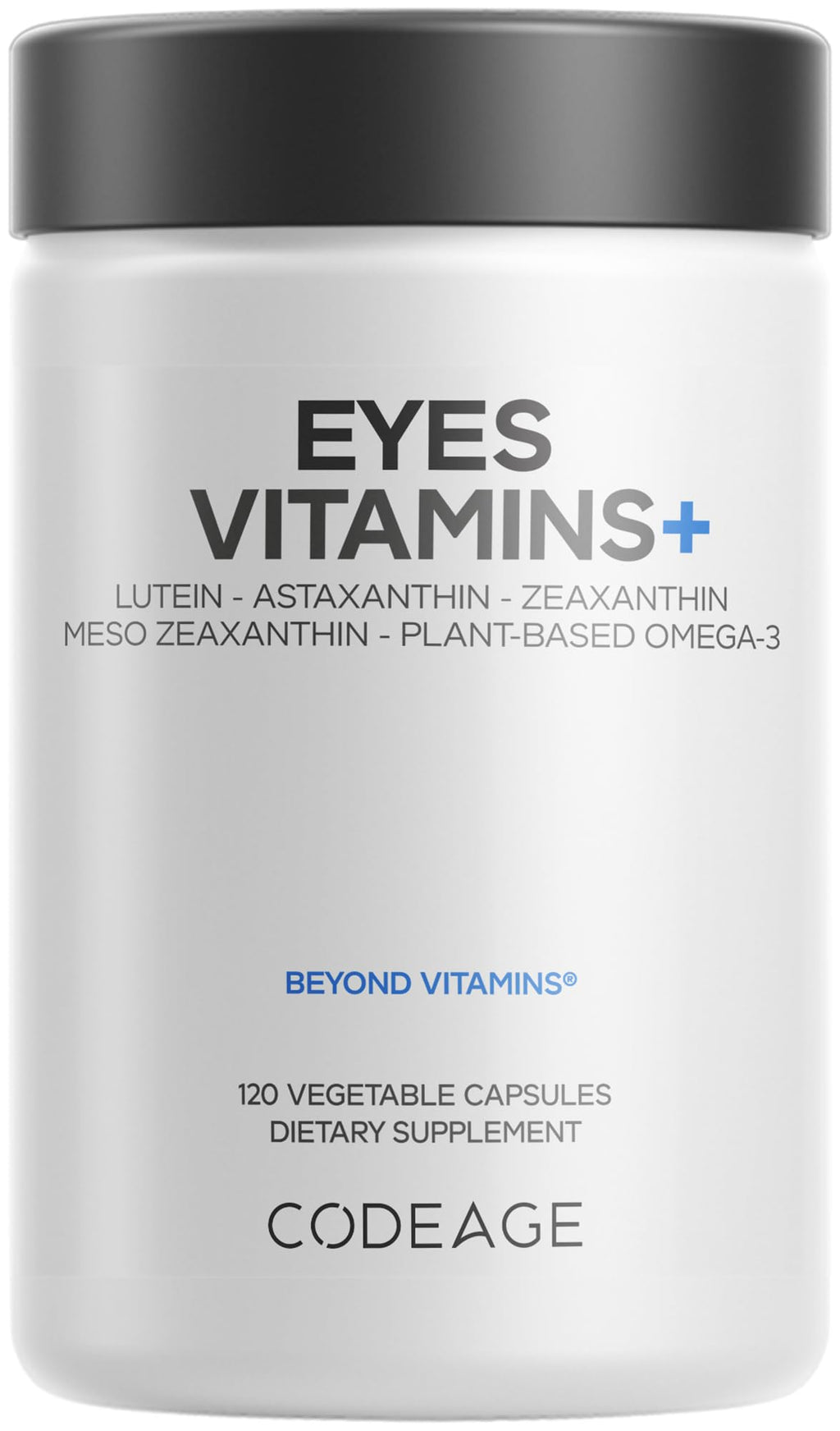 Codeage Eyes Vitamins - AREDS 2 Based Formula Supplement - 2-Month Supply - Vitamins A, C, E, Zinc, Lutein, Astaxanthin, Zeaxanthin, Eyebright, Marigold, Bilberry, Saffron, Omega-3-120 Capsules Codeage Au supplements