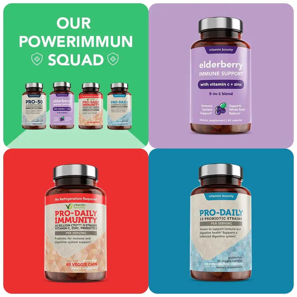 Vitamin Bounty Pro-50 Probiotics Supplement- 13 Probiotic Strains, Gut Health Vitamin Bounty Au supplements