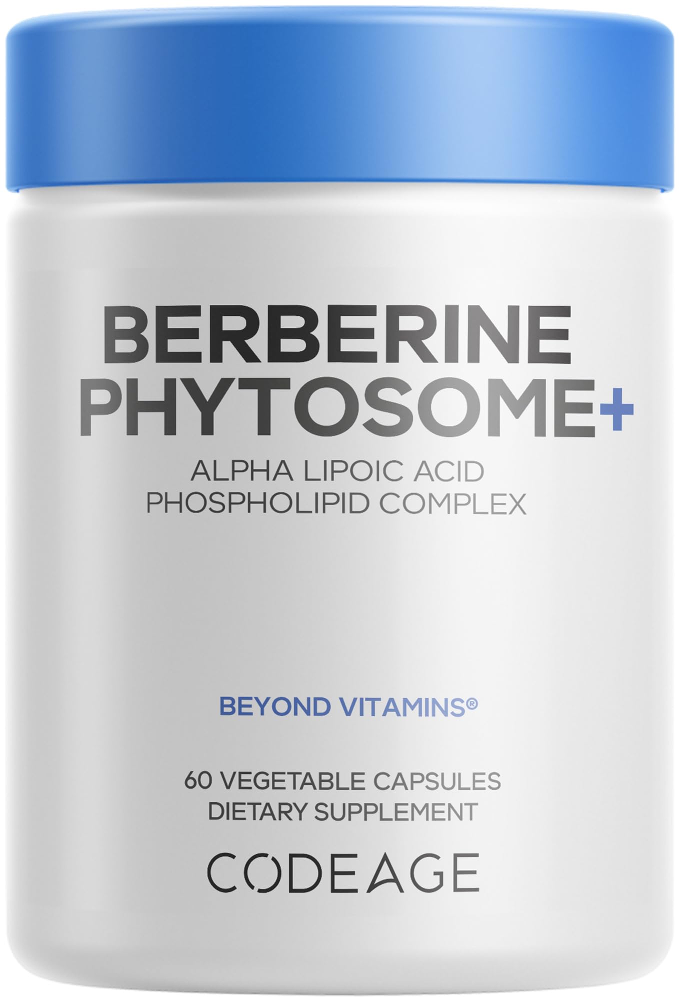 Codeage Berberine Phytosome Supplement - Berberine HCL, Alpha Lipoic Acid, Phospholipid Complex - 2-Month Supply - Berberine HCL - Berberine Hydrochloride - Gluten-Free, Non-GMO - 60 Capsules Codeage Au supplements
