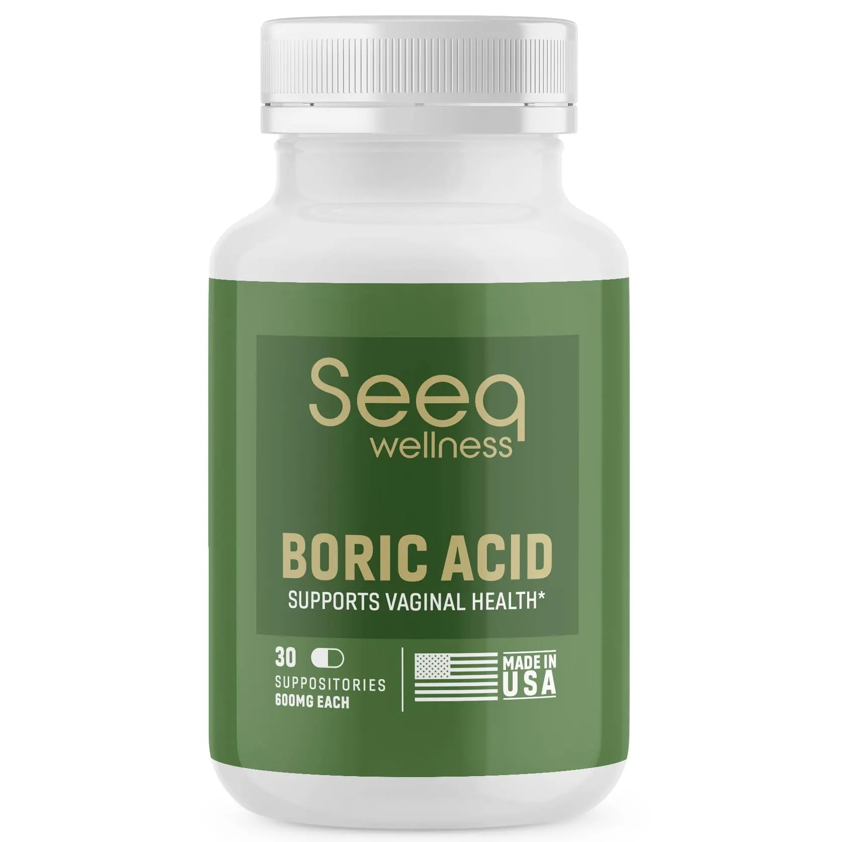 Seeq Wellness Boric Acid Vaginal Suppositories - Helps Support Odor Control and Balance Vaginal PH Seeq Wellness Au supplements