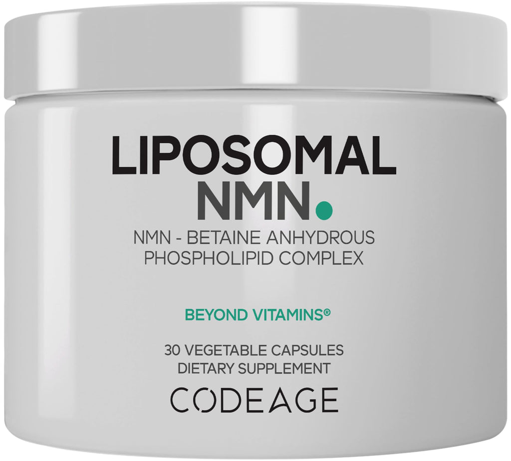 Codeage Liposomal NMN & TMG Supplement - Nicotinamide Mononucleotide NAD+ Precursor, Betaine Anhydrous Trimethylglycine TMG - Non-GMO - 30 Capsules Codeage Au supplements