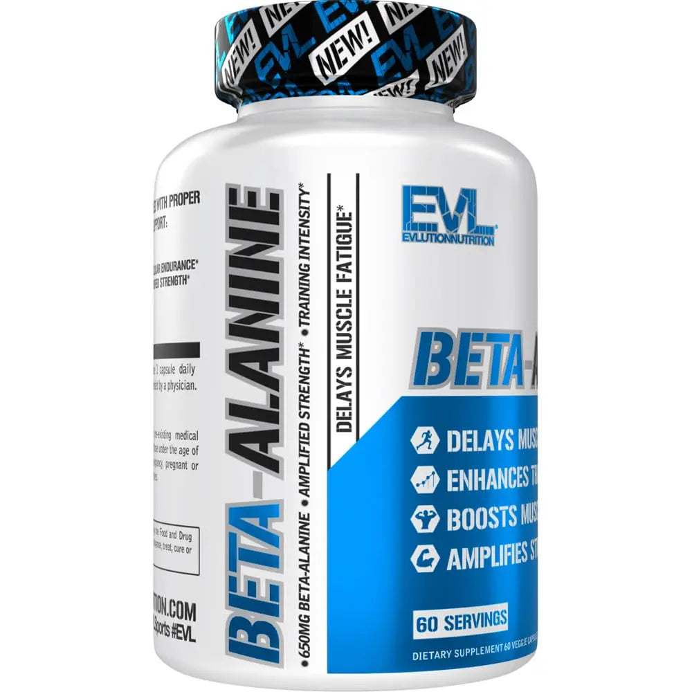 Evlution Nutrition Beta-Alanine Capsules - Enhance Training Intensity - 60 Count Beta Evlution Au supplements
