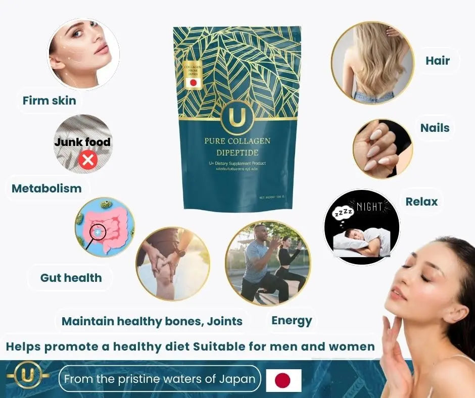 U+ Pure Collagen Dipeptide Supplement - Advanced Hydrolyzed Collagen Powder for Skin, Hair U+ Pure Collagen Au supplements