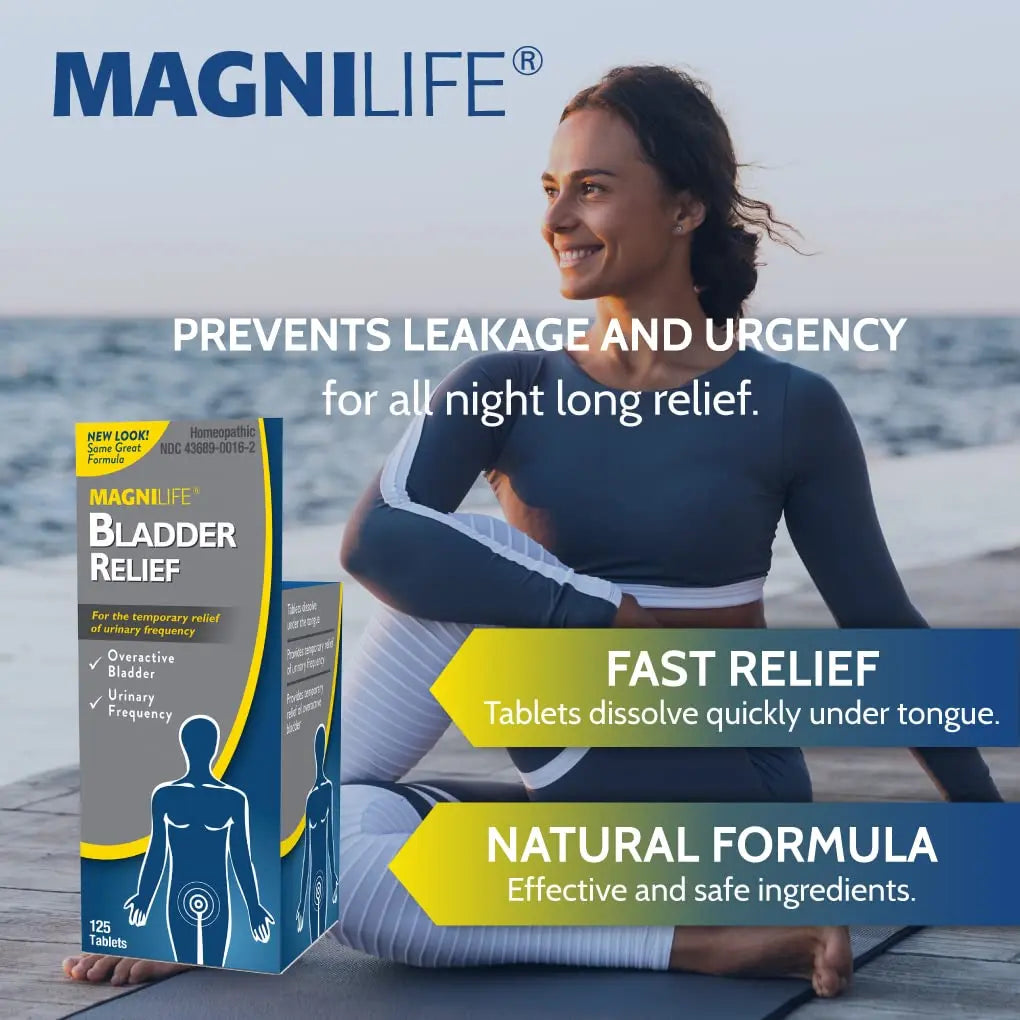 MagniLife Bladder Relief Tablets (125 Ct), Fast-Dissolving Homeopathic Support for Overactive Bladder, Leaks from Sneezing, Coughing or Movement, Daily Use Formula Safe for Men & Women MagniLife Au supplements