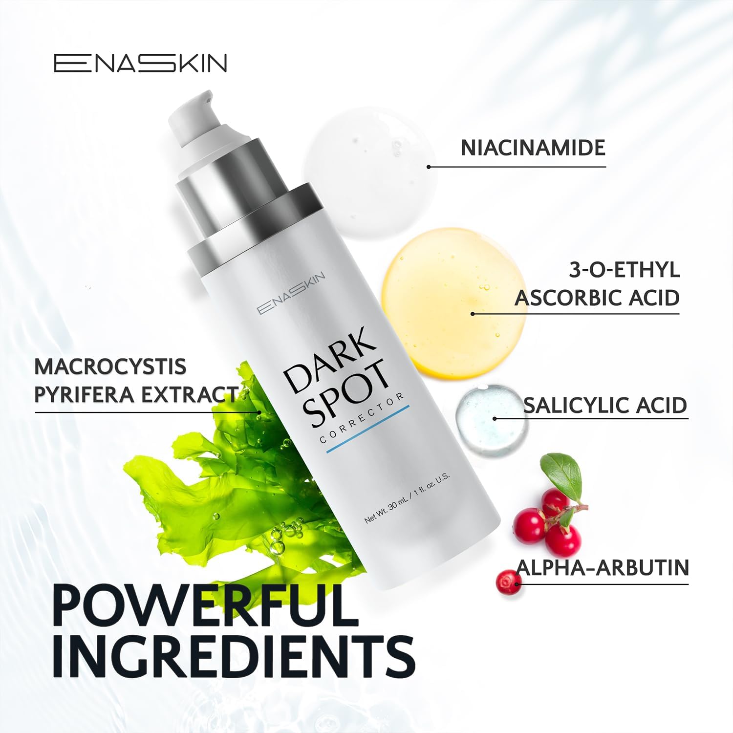 Enaskin Dark Spot Set - Serum & Soap Bars: Hyperpigmentation Body Treatment for Freckles Melasma Age Spot Sun Spot - Dark Spots Corrector Serum