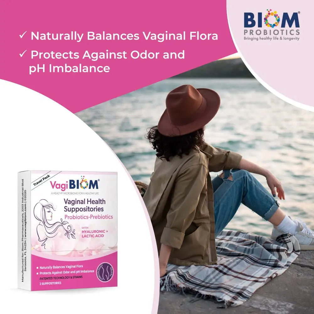 VagiBiom Probioitc Suppository Convenient Travel Pack with 2 Suppositories VagiBiom Au supplements
