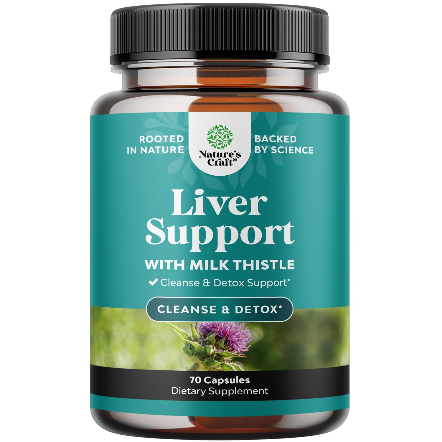 Liver Cleanse Detox & Repair - Milk Thistle Supplement for Digestion & Immune Health - Ginger Root, Choline & Dandelion Root