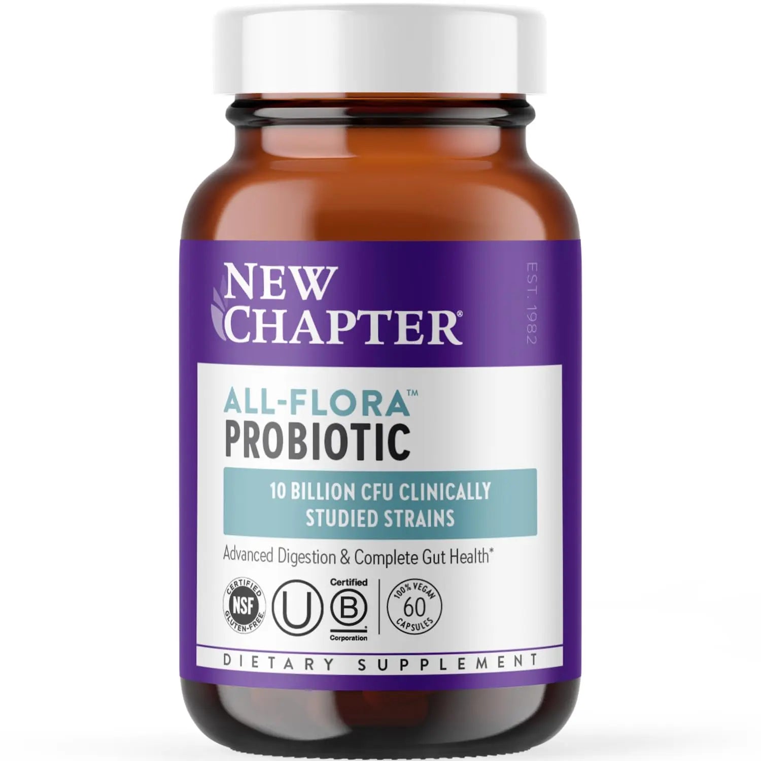 New Chapter Probiotic All-Flora - 60 ct (2 Month Supply) for Advanced Digestion New Chapter Au supplements