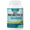 ZEBORA Probiotics for Men and Prebiotics for Digestive Health, 90 Tablets, 60 Billion CFUs for Immune and Gut Health, 10 Strains, Hypoallergenic Probiotics,
