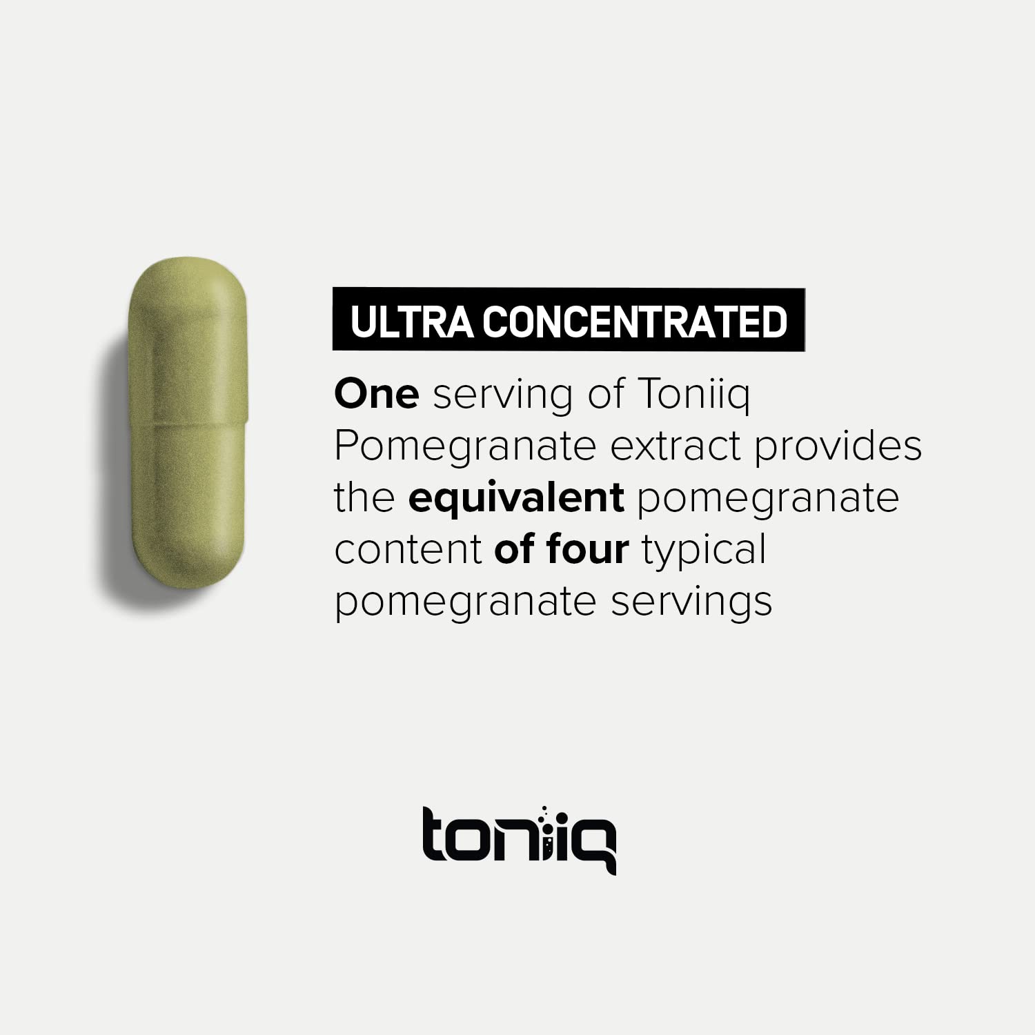 Toniiq Pomegranate Extract - Ultra High Potency 35:1 Extract with 90% Ellagic Acid - Highly Concentrated - Third-Party Lab Tested - 120 Capsules Toniiq Au supplements