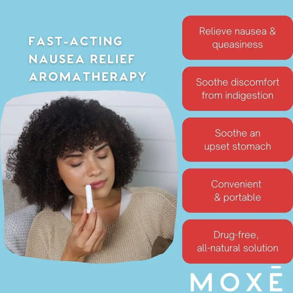 MOXE Nausea Nasal Inhaler Sticks, All Natural Essential Oil Blend, Ginger, Cardamom, Peppermint MOXE Au supplements