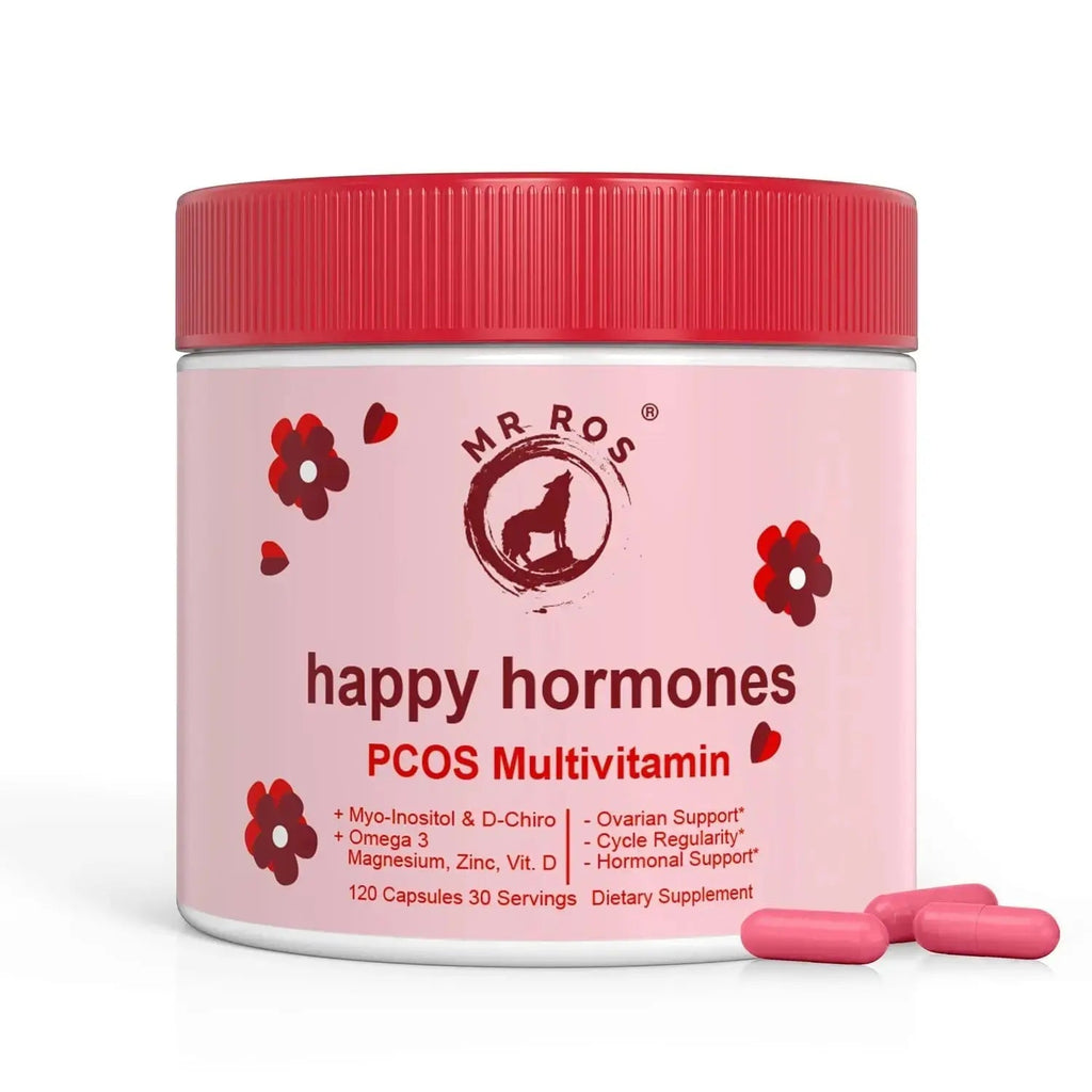 Mr Ros PCOS Multivitamin for Women – Happy Hormones Formula – Myo & D-Chiro Inositol 40:1, Omega-3, Vitamin D3, Zinc & Magnesium Mr Ros Au supplements