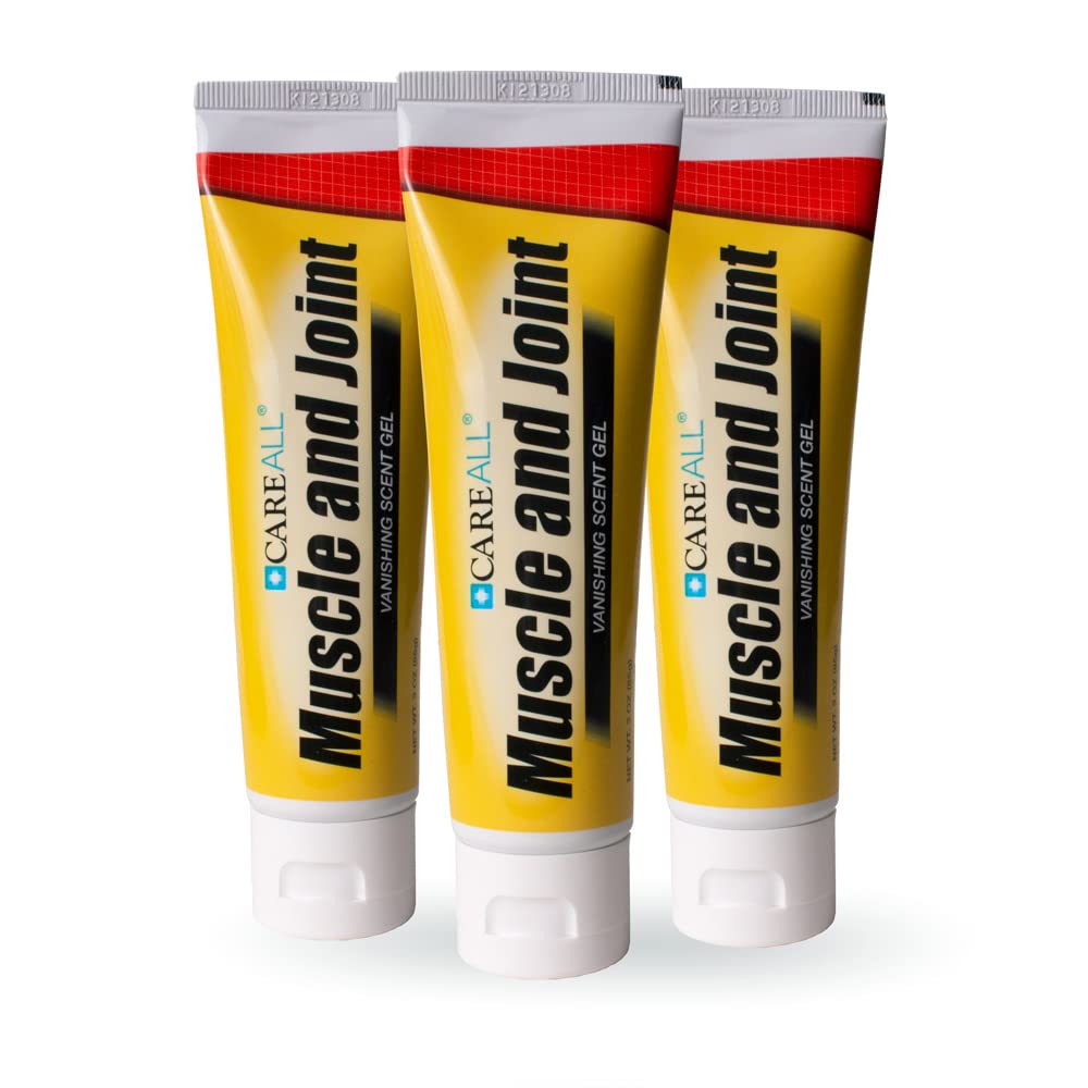CareAll Muscle & Joint Vanishing Scent Gel, 3.0 oz. (3 Pack), Non-Greasy, Pain Relief Gel for Muscle, Back and Minor Arthritis, Topical Analgesic, 2.5% Menthol CareAll Au supplements