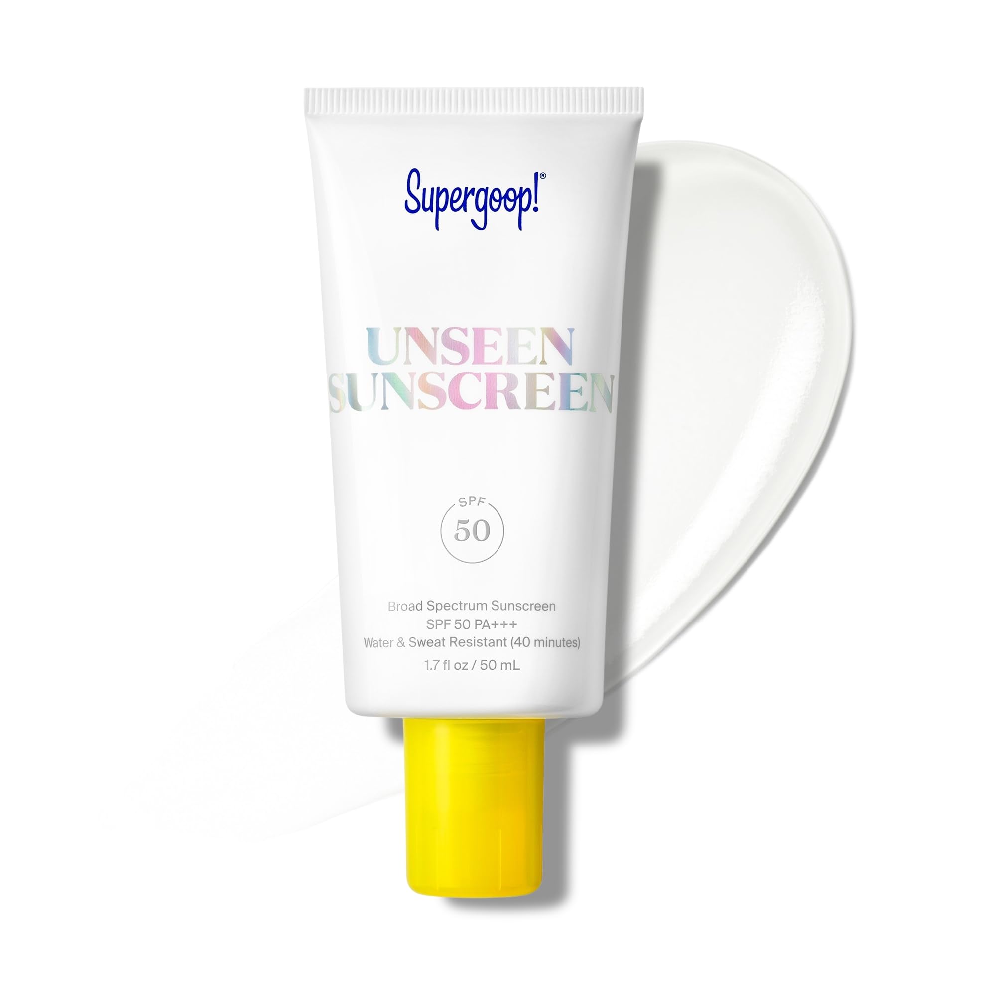 Supergoop! Unseen Sunscreen - SPF 50 - Clear & Invisible Face Sunscreen + Broad Spectrum + Makeup-Gripping Primer