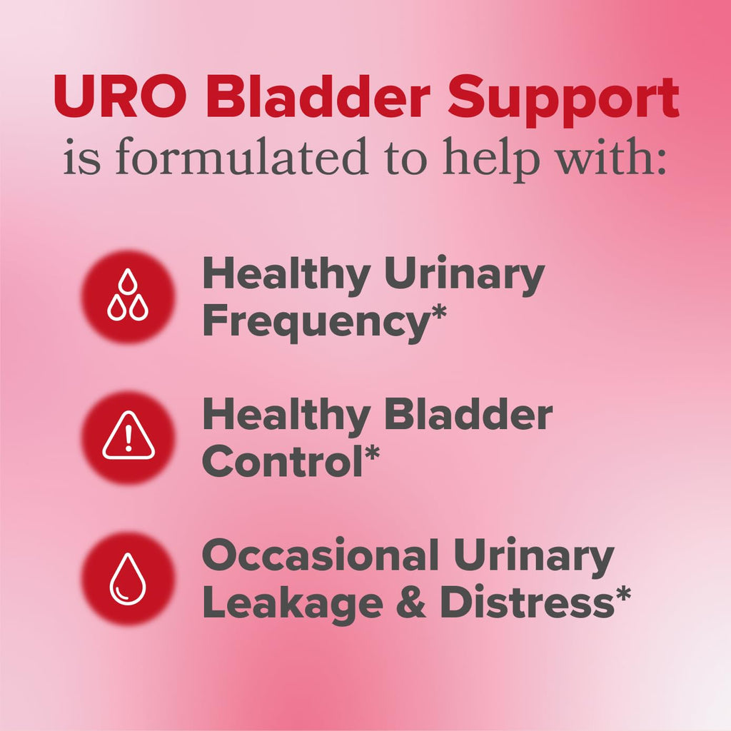 O Positiv URO Bladder Control Supplement for Urinary Urgency, Frequency, Leakage with Pumpkin Seed Extract, Soy Germ Extract