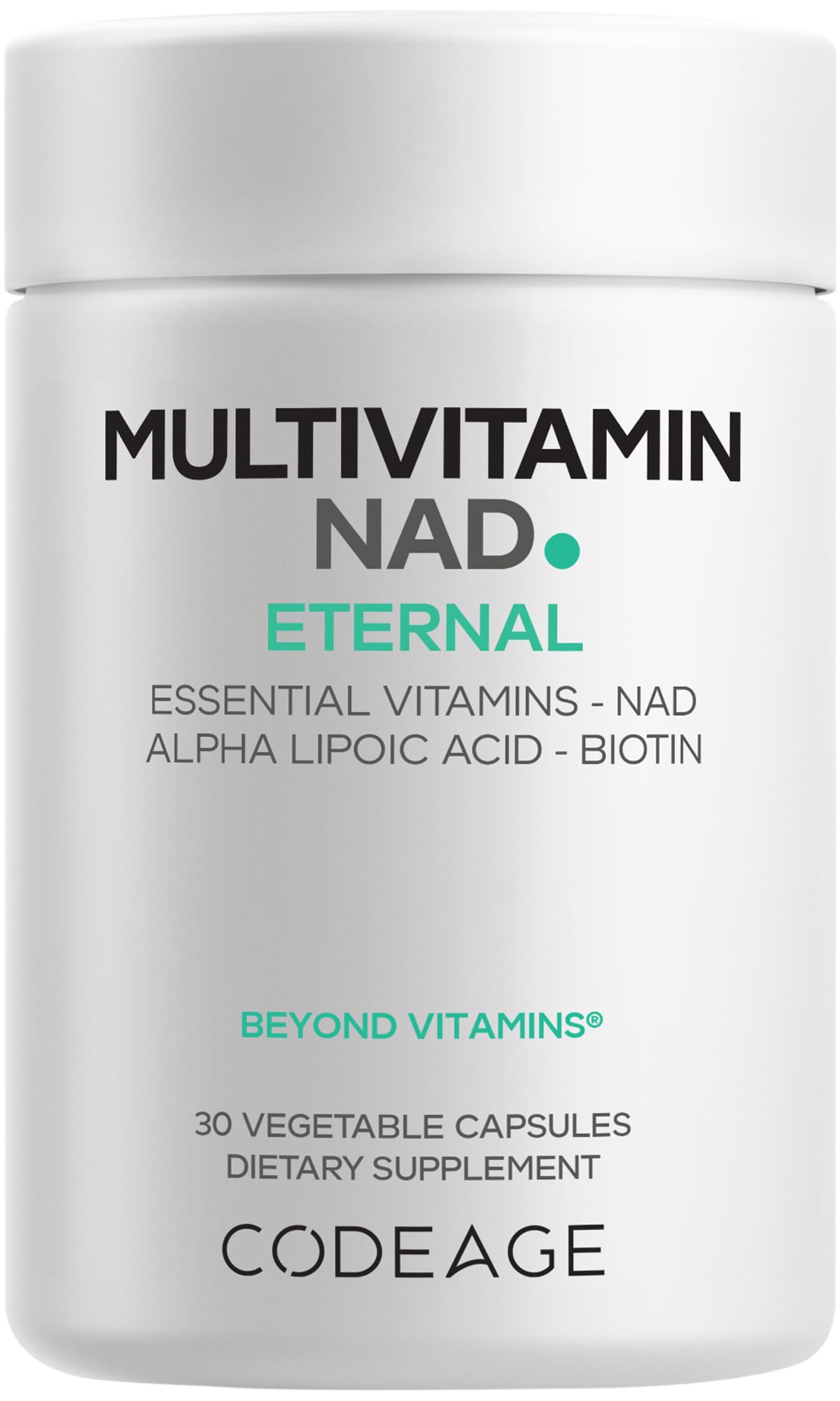 Codeage Multivitamin NAD Supplement - NAD+ Energy & Healthy Aging Support - Vitamin D3 K2, P5P, Methylated B12, Alpha Lipoic Acid, Folate, Riboflavin, Biotin, B Complex Pills - Non-GMO - 30 Capsules Codeage Au supplements