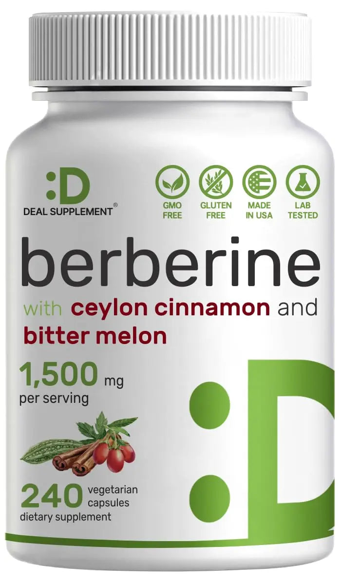 Berberine Supplement 500mg Per Capsule (1500mg Per Serving) | 240 Veggie Capsules DEAL SUPPLEMENT Au supplements