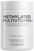 Codeage Methylated Multivitamin Supplement - B-Vitamin, Vitamins A, C, D, E, K2, B12 Methylcobalamin - L-Methylfolate - Magnesium, CoQ10, DIM, Probiotics, Benfotiamine, Lithium, Calcium - 90 Capsules Codeage Au supplements